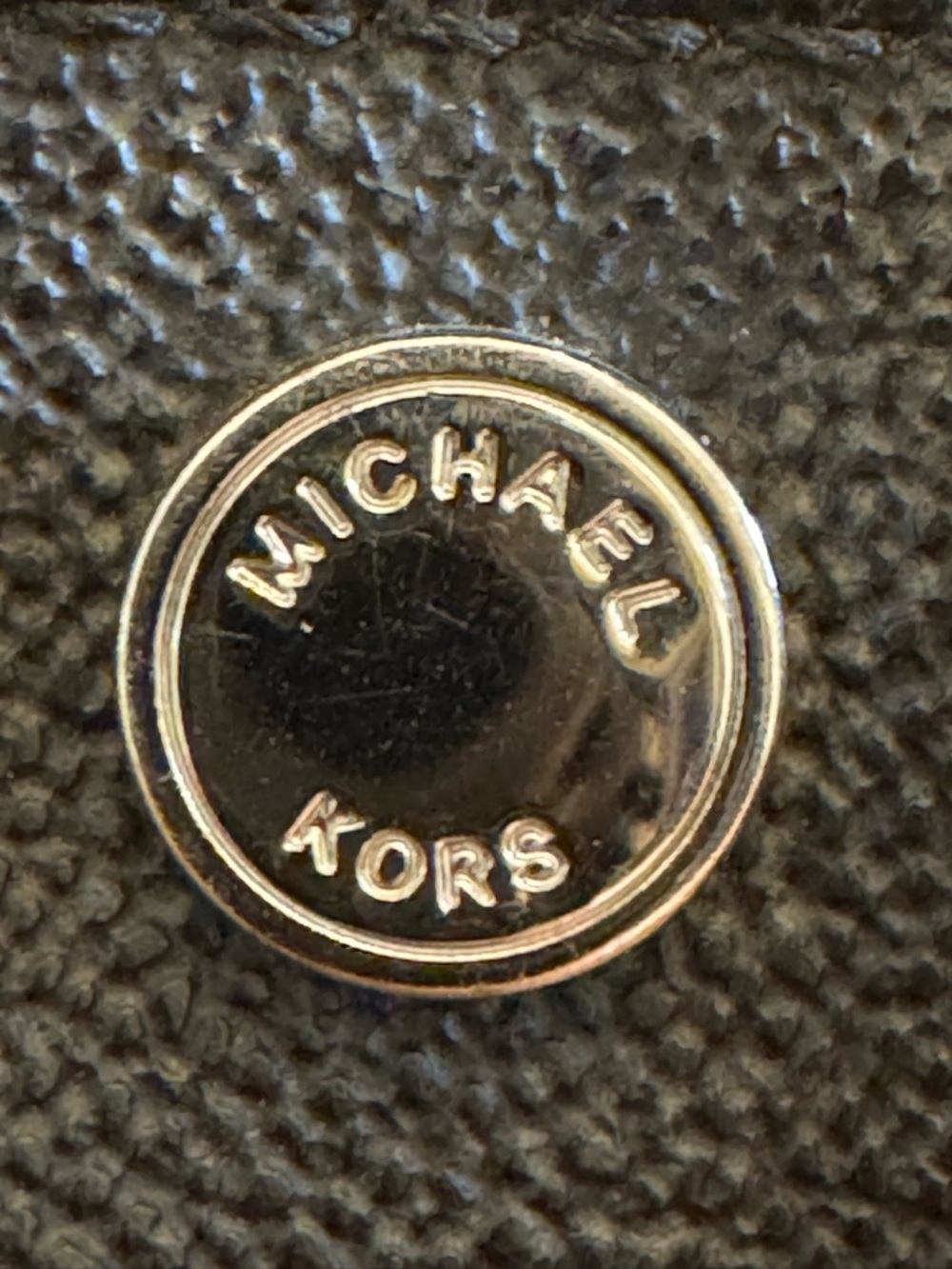 Michael Kors Black MK Logo Tote with Silver Charm - Picture 5 of 5